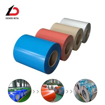 Material de techo de tamaño personalizado Dx52D PPGI Z40 Z120 Z275 bobina de acero galvanizado prepintado con lo mejor de China