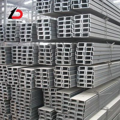 Acero de carbono laminado en caliente Q195 Q235 Q345 Q235D Q275 Q275b Bar de canal C Bar de acero U para soporte estructural en la construcción