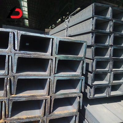 U C Canal 50-400 mm Ms S235jr A36 U Canal C Canal de acero galvanizado / Negro U Canal barra de acero para estructura de construcción
